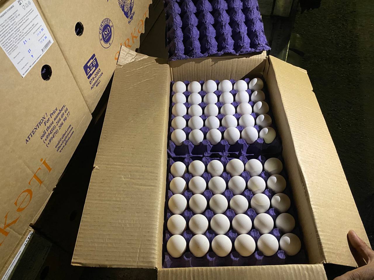 Россельхознадзор проконтролировал очередные поставки пищевых яиц из Азербайджана и Турции